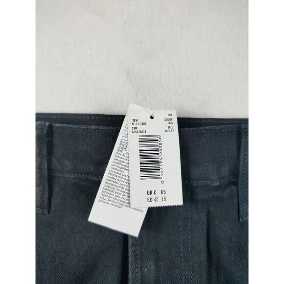 Abercrombie & Fitch Jeans Mens 34 Black‎ Athletic Slim Distressed Slow Fashion